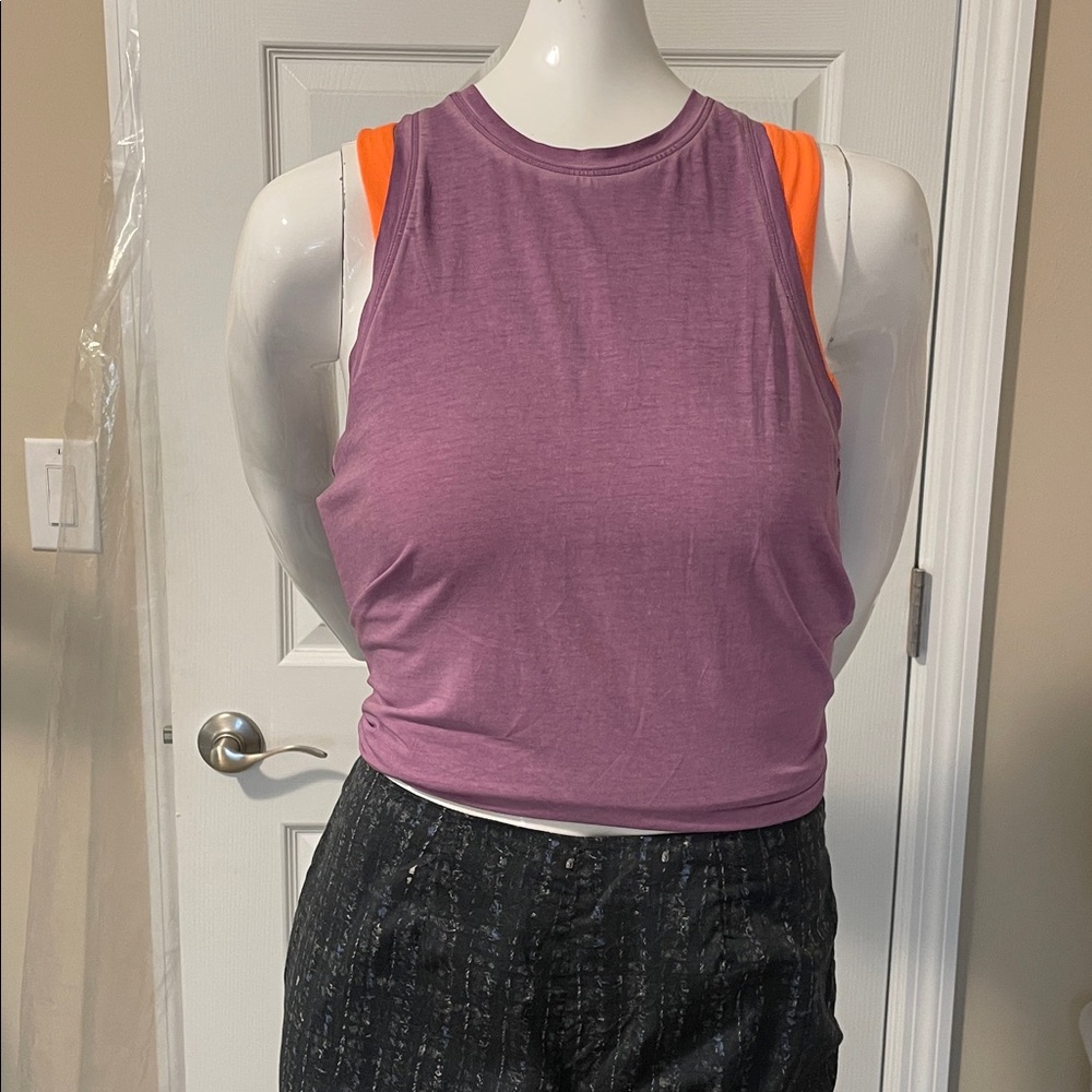 Lululemon ALL TIED UP TANK SIZE 4 NWT rustic lavender